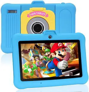 SUMTAB Kids Tablet 7 inch Android 13 Tablet for Kids (Ages 2-14), 8GB RAM 64GB ROM 128GB Expand,Software Pre-Installed, Bluetooth, WiFi,with Shockproof Case