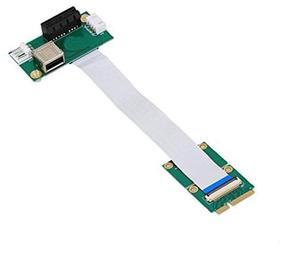 Mini PCI-E to PCI-E Express 1X Extension Cord Adapter Card with USB Riser Card