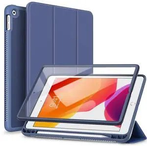 SURITCH Case for iPad 10.2 2021/2020/2019 (9th/8th/7th Generation), Shockproof Protective Smart Cover Case with Stand and Auto Sleep/Wake for iPad 10.2 Inch (Blue)