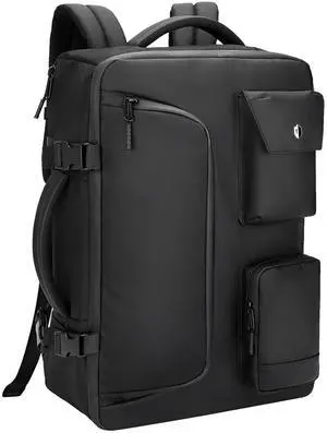 SWICKY Lightweight Travel Backpack for Laptops, Durable Carry-On Bag for Daily Use (Black)