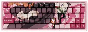 Demon Slayer Kimetsu No Yaiba Nezuko Full Art PBT Dye Sublimation Keycaps for Mechanical Gaming Keyboards, Cherry MX Switches, Custom Side Print, ANSI ISO Support, US Layout - Officially Licensed