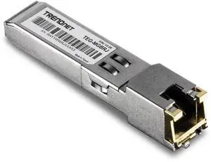 TRENDnet 1000BASE-T RJ-45 Copper SFP Module, 100m (328'), Hot Pluggable, IEEE 802.3ab, Supports Data Rates Up to 1.25Gbps (TEG-MGBRJ)
