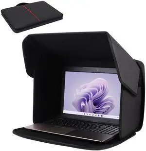 TXIYEAN Laptop Sun Shade,Lightweight Laptop Sun Glare Shield Privacy Cover for Working Outside,Computer Privacy Hood Foldable and Portable Shield Cover Computer Hood Outside Glare 14''(Patent Pending)