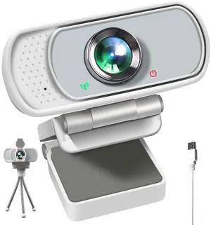 XPCAM Full HD 1080P Webcam with Privacy Shutter and Tripod, Pro Streaming Web Camera with Microphone, Widescreen USB Computer Camera for Laptop Desktop