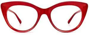 Zeelool Fashion Cat Eye Blue Light Blocking Glasses for Women Calcia ZOP066822-04 Starry Red