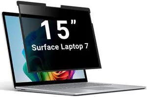 ZOEAGG Privacy Screen for Surface Laptop 15 inch, Removable Surface Laptop 7 Privacy Screen, Reusable/Easy Installation/Anti-Spy/Anti-Glare/Anti Blue Light for Microsoft Surface Computer
