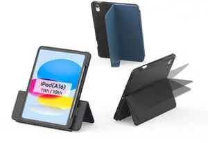 EIP for iPad (A16) 11th/10th Generation Case(2025/2022), Adjustable Hinge Stand, Portrait/Landscape View, Rotating Stand with Removable Magnetic Cover, Auto Wake/Sleep, Dual-Device Use