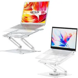 Urmust Z19 Adjustable Laptop Stand Silver + X2 Rotating Laptop Stand Silver