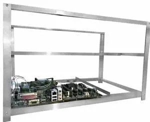 DIY Crypto Coin Open Air Mining Frame Rig Case Kit Form Made in USA 6 to 8 GPU ETH