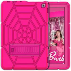 Grifobes (for 13th/11th Generation 2023/2021 Release) Tablet 10/10 Plus, Tablet 10 Kids/Kids Pro, 3-in-1 Heavy Duty Shockproof Rugged Protective Cover with Stand (Hot Pink)