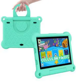 ADREAMER Tablet for Kids 10 inch Android 13 with Octa Core 64GB, Cellular+WiFi+GPS, Parental Control, Pre-intalled iWaWa, EVA Case, 6000mAh, Kids Tablet with SIM Card Slot.