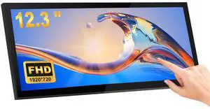 12.3 Inch Touch Screen Monitor IPS 1920x720 Stretched Bar LCD Mini Secondary Screen Portable Display HDMI for Laptop PC Temperature Aida64 GPU CPU RAM Monitoring