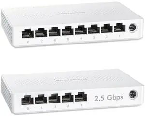 BrosTrend 8 Port 2.5G Network Switch, Unmanaged Ethernet Switch Multi-Gigabit + 5 Port 2.5GB Switch, Unmanaged Ethernet Switch for Game Console, PC, NAS, etc