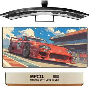 MPCO. Manga Motors Large Gaming Desk Pad - 36" x 17" Duraglyde Fabric Tetsus-Toyota Desk Mats - Non-Slip, Washable, Smooth Glide for Precision Gaming & Work