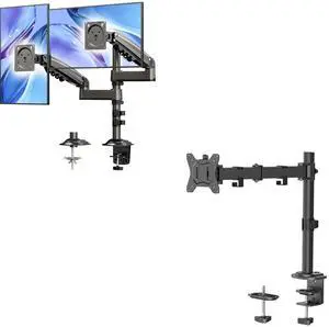 HUANUO Dual Monitor Stand&Single Monitor Mount