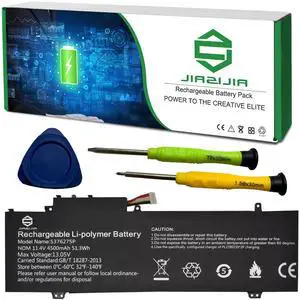 JIAZIJIA 5376275P Laptop Battery Replacement for Gateway GWNR71517-BK GWTN141 GWTN156 Series Notebook UTL-509068-3S NV-509067-3S Black 11.4V 51.3Wh 4500mAh