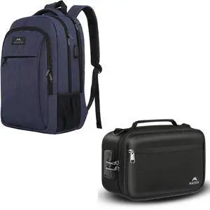 MATEIN Laptop Backpack with USB Charging Port,Slim Travel Backpack with Laptop Compartment for Men and Women, Smell Proof Bag, Travel Storage Case with Detachable Shoulder Strap