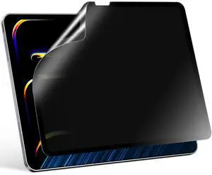 PYS Privacy Screen Protector for iPad Pro 11 Inch M4 2024 5th Gen, Nano Detachable 30-Degree Privacy Filter, Reusable & Removable, Matte Finish Anti-Glare, Anti-Scratch, Easy Installation