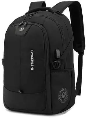 Nooya A280 Travel Laptop Backpack,Swiss Tech Laptop Backpack, 15.6 Inch, Large Capacity, Multiple Compartments, Black (A280)