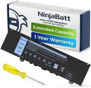 NinjaBatt F62G0 Battery Replacement for Dell Inspiron 13 7000 2,P83G P83G001 P91G001 P91G P87G 39DY5 039DY5 13 5370 7370 7373 7380 7386 13MF Vostro 5370RPJC3 0RPJC3[11.4V 38Wh]