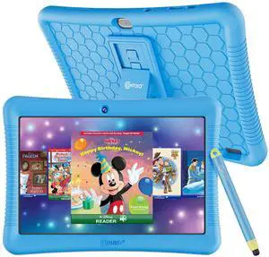 Contixo 10" Android Kids Tablet 32GB - Includes Exclusive 80+ Disney Storybooks (Value $350), Parental Controls, Kid-Proof Case with Kickstand & Stylus - Blue