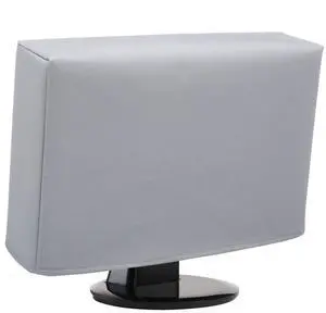 Computer Dust Cover - 27 Inch LCD Monitor Apple Flat Screen HD Panel Protector [Antistatic, Water Resistant, Heavy Duty Fabric, Silver] by DigitalDeckCovers