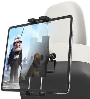 YOOZ Tesla Tablet Mount Back Seat, Tesla Model Y Model 3 Headrest Tablet Holder for Kids [Metal Ball Head & 360° Rotation] for iPad Pro 12.9 Air Mini, Galaxy Tab, Fire, Switch, iPhone, 4-13"