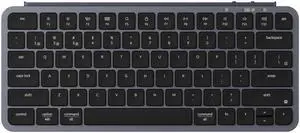 Keychron B1 Pro Ultra-Slim Wireless ZMK Custom Keyboard, Programmable Bluetooth/2.4 G/Wired Lightweight with 1200-Hour Long Battery Life Quiet Key for Mac/Windows - Space Gray