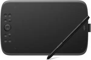 UGEE M908 10x6.25inch Large Drawing Tablet with Scroll Wheel & 8 Shortcut Keys, Power-Free Stylus with 16384 Levels of Pressure Sensitivity, Compatible with Windows/Mac/Android