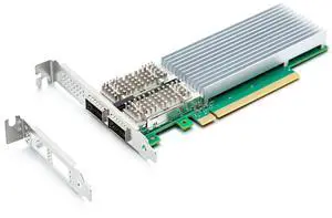 100GbE Converged Network Card with Intel E810-CAM2 Controller, Dual QSFP28 Ports, PCIe 4.0 x16, Compare to Intel E810-CQDA2