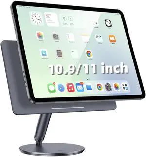 BENKS Magnetic iPad Stand, Infinity Pro 360° Rotating Tablet Mount, Foldable Portable Tablet Holder Stand for Apple iPad Pro 11" 4th/3rd/2nd/1st, Air 11" 7th/6th/5th/4th