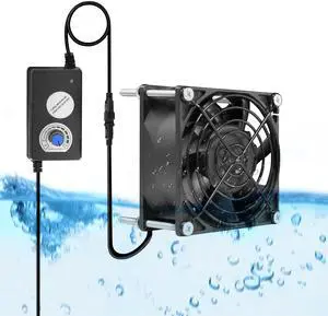 PANO-MOUNTS 80mm 3.15inch Dual Ball Upgraded IP68 Waterproof Cooling Fan -Max 5000RPM with Stepless Speed Controller for DIY Ventilation Exhaust Projects