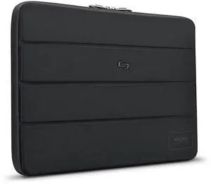 Solo New York Laptop Bag Sleeve for Women & Men - Travel Case for Computer & Tablet, Fits up to 15.6" Laptops, Fully Padded, Lightweight Construction, Durable Zippers - Bond, Black