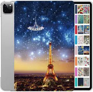 DuraSafe Cases for iPad Pro 12.9 5 4 Generation [ PRO 12.9 inch 5th 4th ] A2378 A2461 A2379 A2462 A2229 A2069 A2232 A2233 Printed Slim Hard Shell Protective Stand Cover - Paris Night