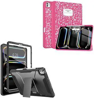Soke Case for New iPad Pro 13 Inch Composition Notebook Style Bundle with Rugged Protective Case for iPad Air 13 Inch M2 2024,iPad Pro 13 Inch M4,iPad Pro 12.9(2022 2021 2020,6th/5th/4th Gen)