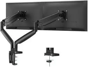 HIPPOFLEX Dual Ultrawide Monitor Mount for 22-35 inch Computer Screens, 2 Monitor Arm Stand with Gas Spring System Each Holds up to 30.8lbs, Full Motion Height Adjustable, VESA 75x75/100x100mm