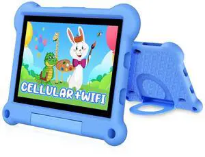ADREAMER Kids Tablet 10 inch Android 13 Toddler Tablet Octa Core 64GB, Cellular+WiFi+GPS, with Parental Control, Pre-intalled iWaWa, EVA Case, 10-Hrs Battery, HD Display.