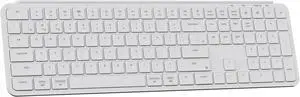 Keychron B6 Pro Full-Size Ultra-Slim Wireless ZMK Custom Keyboard, Triple-Mode 2.4 G/Bluetooth 5.2/Wired Programmable, Lightweight Quiet Key with Numeric Keypad for Mac/Windows, Ivory White