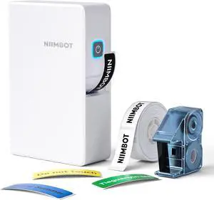 NIIMBOT N1 Label Maker with Tape, Portable Bluetooth Label Printer Support Color Printing, Mini Sticker Labeler Rechargeable for Home Office Small Business Outdoor Storage, White