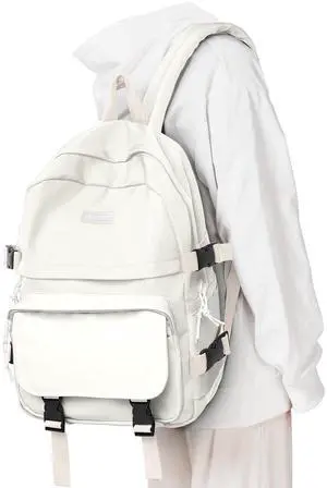 weradar Backpacks For School Teens Boys Girls,Cute Bookbag,Lightweight College Backpack For Women Men,Waterproof Middle School Bag Casual Travel Daypack(Beige)