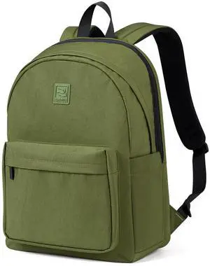 Hanke Travel Backpack for Women Men, Small College Laptop Backpack, Lightweight Water-Resistant Work Bookbag, Cute Casual Daypack for 15.6 Inch Laptop, Pine Green