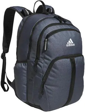 adidas Prime Backpack for Work, Travel Bag for Women and Men with Padded Compartment for Laptop, Twill Onix Grey/Black/White/2, One Size