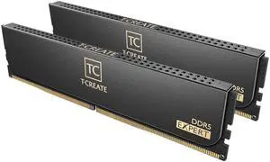 TEAMGROUP T-Create Expert Overclocking 10L DDR5 32GB Kit (2 x 16GB) 5600MHz (PC5-44800) CL38-46-46-76 Intel XMP 3.0 & AMD Expo Compatible Desktop Memory Module Ram Black - CTCED532G5600HC38GDC01