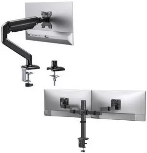 ErGear Single Monitor Arm for 13-34 inch Screens, Dual Monitor Stand, Heavy-Duty Monitor Mounts for 2 Monitors Up to 32"