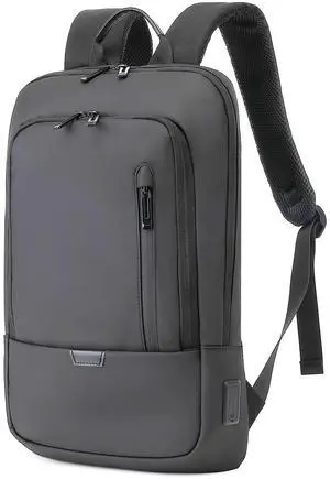 Business Slim Backpack for Men Women 15.6 inch Water Resistant Laptop Backpack with USB Charger Computer Notebooks Lightweight Small Backpacks For School/Travel/Business/Work/College Bag
