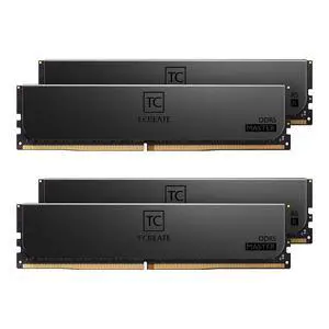 TEAMGROUP T-Create Master Overclocking DDR5 R-DIMM 64GB Kit (4 x 16GB) 6400MHz (PC5-51200) CL32 Hynix A-DIE Workstation Memory Module Ram Black - CTCMD564G6400HC32AQC01