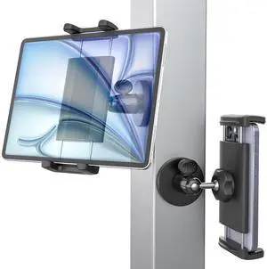 Kolasels Magnetic Tablet Holder, [Metal Material] iPad Magnetic Mount, Magnetic Tablet Mount for Fridges/Metal Surface/Whiteboard/Gym Equipment/Metal Rack, Compatible 4.7-12.9" Phones and Tablets