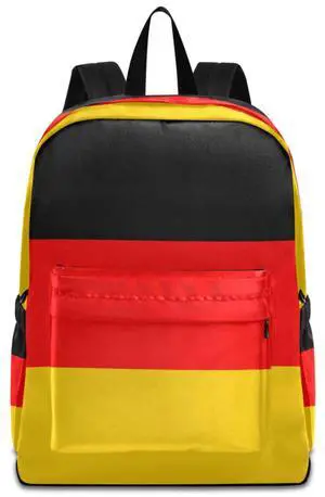ZzWwR Germany Flag Large Portable Laptop Backpack Durable Travel Computer Bag for Men Women School Bookbag Work