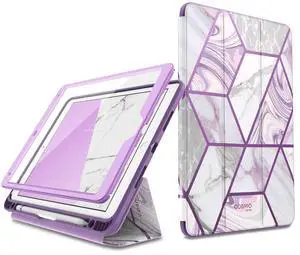 i-Blason Cosmo Case for iPad Air 3 Case 10.5" 2019 (3rd Gen) / iPad Pro 10.5 Case 2017, [Built-in Screen Protector] Trifold Stand Protective Case Cover with Pencil Holder and Auto Sleep/Wake (Ameth)