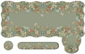 iLeadon Desk Mat Set, Desk Mat with Wrist Support Stitched Edges, Large Mouse Pad with Wrist Rest, Mouse Pad for Computer Keyboard Home Office Women (Green) iLeadon Desk Mat Set, Desk Mat with Wrist Support Stitched Edges, Large Mouse Pad with Wrist Rest, Mouse Pad for Computer Keyboard Home Office Women (Green)